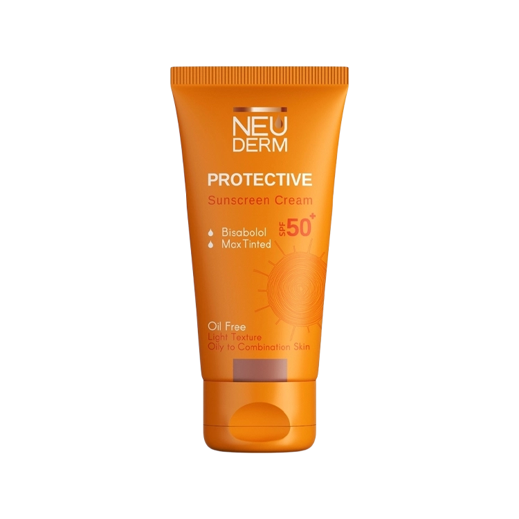 کرم ضد آفتاب رنگی طبیعی پوست های مختلط و چرب هایلی پروتکتیو نئودرم SPF50 حجم 50 میلی لیتر