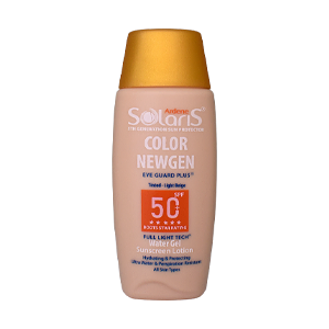 لوسیون ضد آفتاب بژ روشن فاقد چربی کالر نیوژن آردن سولاریس SPF50 حجم 75 میلی لیتر