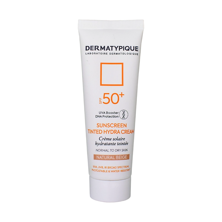 کرم ضد آفتاب بژ طبیعی پوست های خشک و معمولی درماتیپیک SPF50 حجم 50 میلی لیتر
