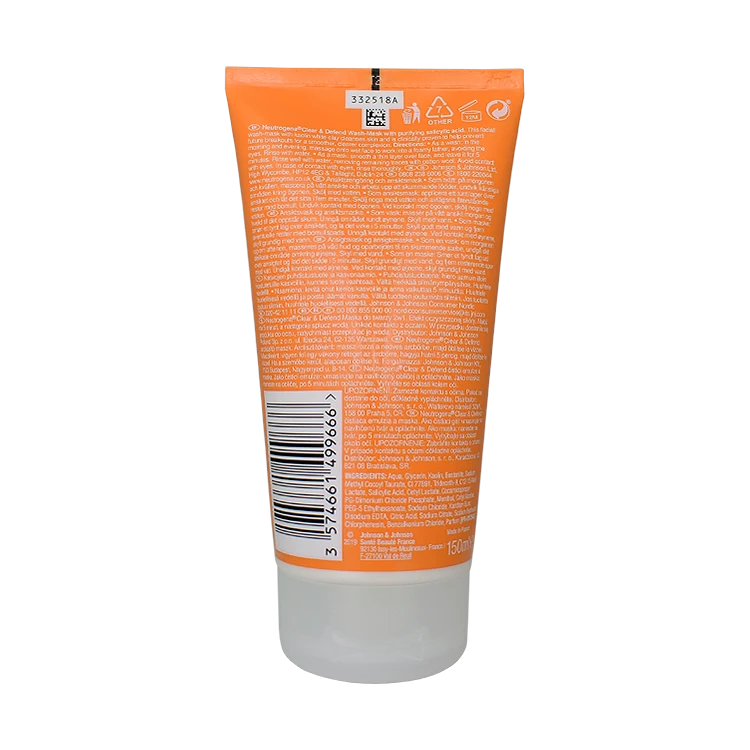 خرید ماسک شوینده ضد لک نوتروژینا مدل Clear & Defend حجم 150 میلی لیتر