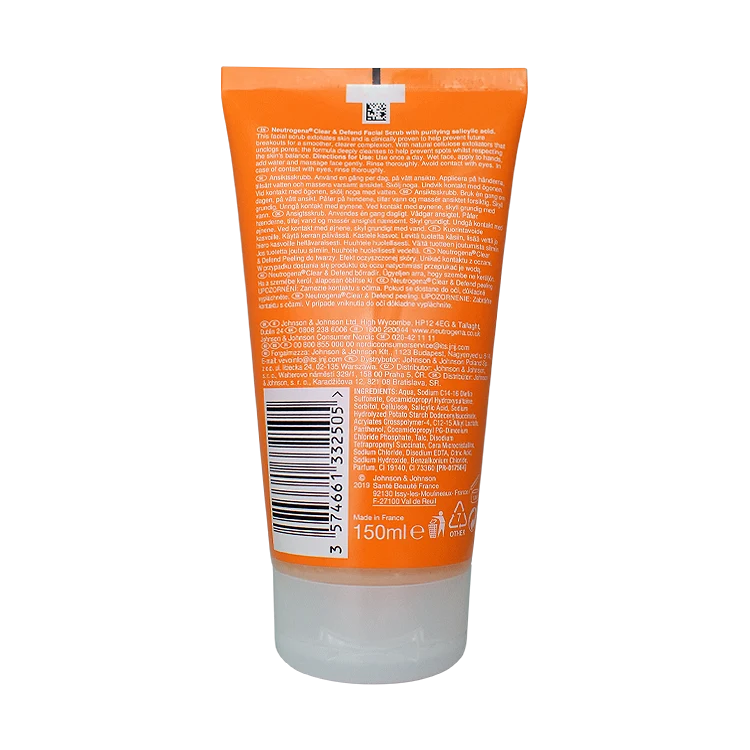 خرید اسکراب ضد لک نوتروژینا مدل Clear & Defend حجم 150 میلی لیتر
