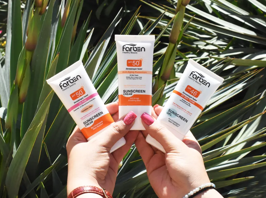 بررسی ترکیبات کرم ضد آفتاب بژ روشن پوست چرب فاربن SPF50 حجم 50 میلی لیتر
