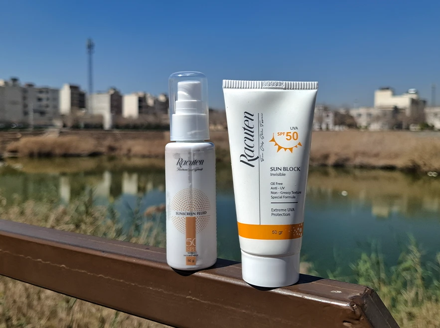 نقد و مقایسه کرم ضد آفتاب بی رنگ پوست های مختلط و چرب راکوتن SPF50 حجم 50 میلی لیتر
