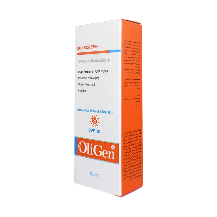 خرید کرم ضد آفتاب و ضد چروک بی رنگ پوست خشک و معمولی الی ژن SPF30 حجم 50 میلی لیتر