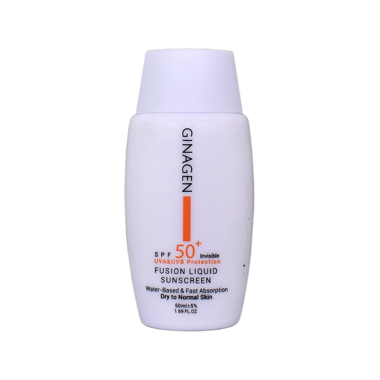 لیکویید ضد آفتاب بی رنگ پوست های خشک و نرمال ژیناژن SPF50 حجم 50 میلی لیتر