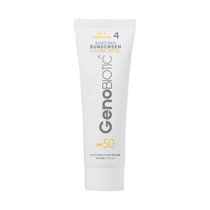 کرم ضد آفتاب بژ طبیعی پوست های مختلط و چرب سانوژن ژنوبایوتیک SPF50 حجم 50 میلی لیتر