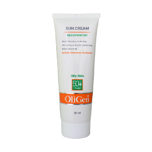 کرم ضد آفتاب رنگی روشن پوست های چرب الی ژن SPF50 حجم 50 میلی لیتر
