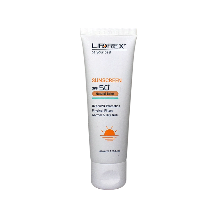 کرم ضد آفتاب بژ طبیعی پوست های معمولی تا چرب لیپورکس SPF50 حجم 40 میلی لیتر