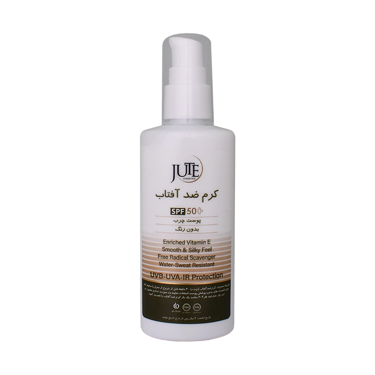 کرم ضد آفتاب پمپی بی رنگ پوست چرب ژوت SPF50 حجم 100 میلی لیتر